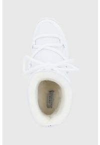 Inuikii Śniegowce kolor biały. Nosek buta: okrągły. Zapięcie: sznurówki. Kolor: biały. Materiał: wełna, guma