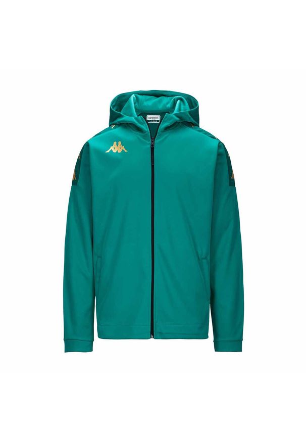 Dziecięca bluza dresowa Kappa Grevolo. Kolor: wielokolorowy, zielony. Materiał: dresówka. Sport: piłka nożna