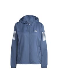 Adidas - Damska kurtka wodoodporna adidas Own the Run. Kolor: szary. Materiał: softshell. Sport: bieganie