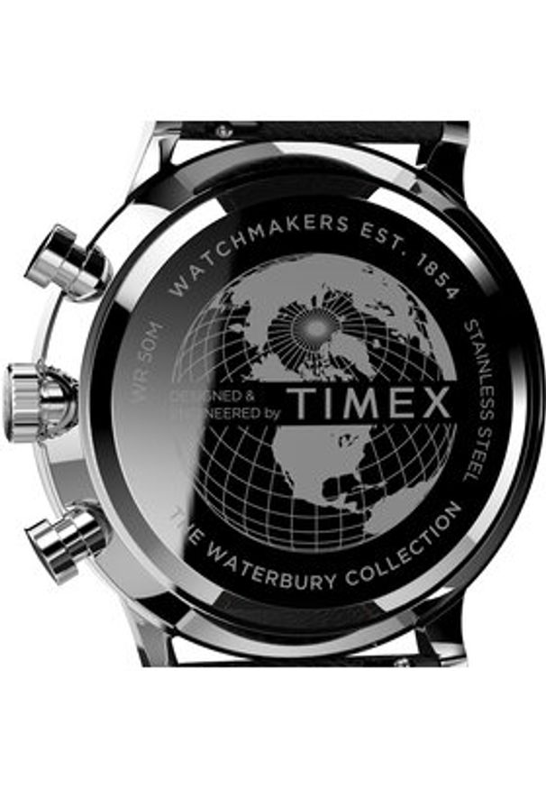 Timex Zegarek Waterbury Chronograph TW2U88300 Czarny. Kolor: czarny