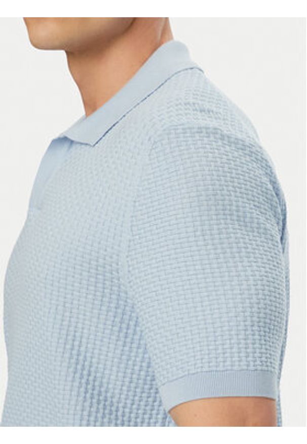 BOSS Polo H-Natalo 50561613 Niebieski Regular Fit. Typ kołnierza: polo. Kolor: niebieski. Materiał: bawełna
