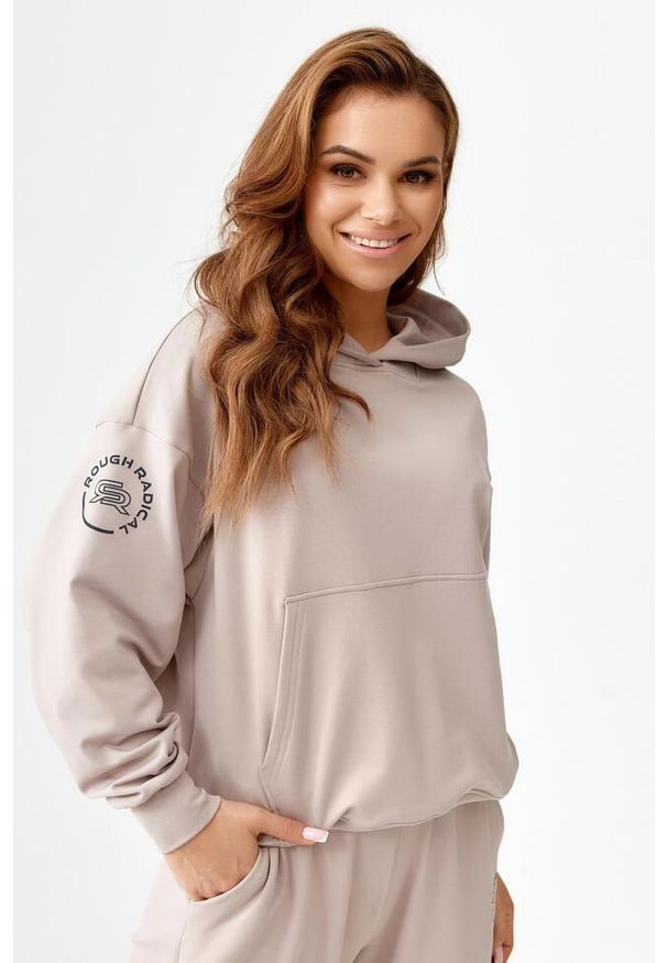 ROUGH RADICAL - Bluza sportowa dresowa dla kobiet Rough Radical Pery Hoodie. Kolor: beżowy. Materiał: dresówka. Sport: fitness