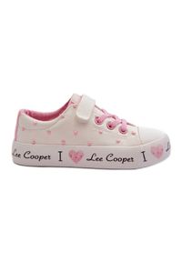 Trampki Dziewczęce Lee Cooper LCW-24-02-2159 Białe. Okazja: na co dzień. Zapięcie: rzepy. Kolor: biały. Materiał: guma. Styl: casual, młodzieżowy