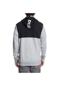 Bluza z kapturem DC Shoes Studley Zip-up Hoodie, Mężczyźni. Typ kołnierza: kaptur. Kolor: szary. Materiał: materiał, bawełna