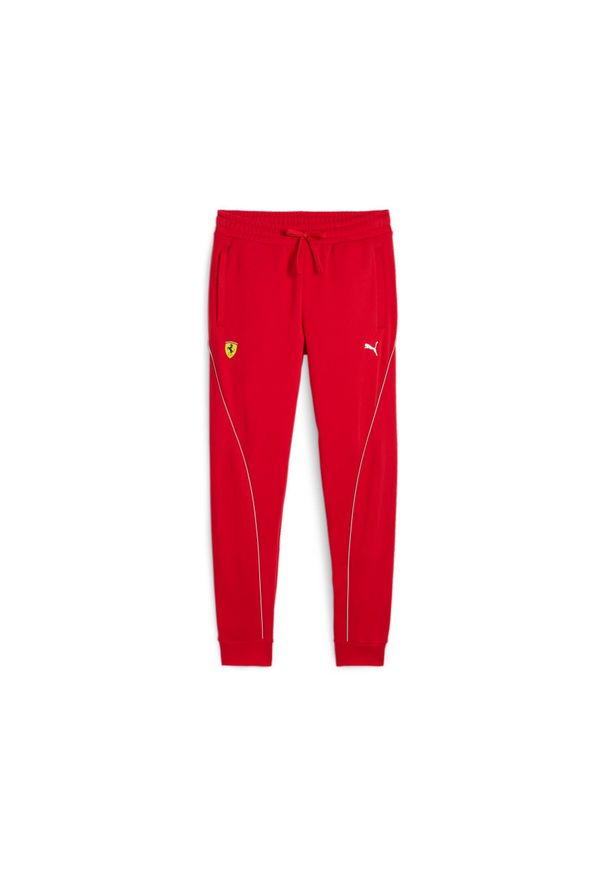 Puma Spodnie Ferrari Race 62379802. Kolor: czerwony. Materiał: dresówka