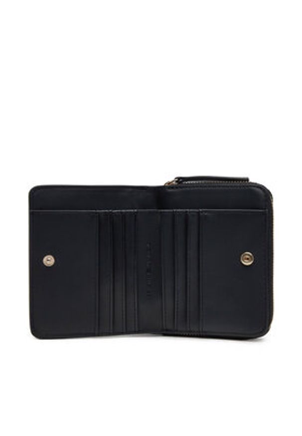 TOMMY HILFIGER - Tommy Hilfiger Mały Portfel Damski Th Logotape Med Za AW0AW17408 Czarny. Kolor: czarny. Materiał: skóra