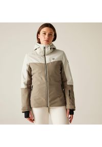 DARE 2B - Damska wodoodporna kurtka narciarska Iced. Kolor: beżowy. Materiał: materiał. Sezon: zima. Sport: narciarstwo #1