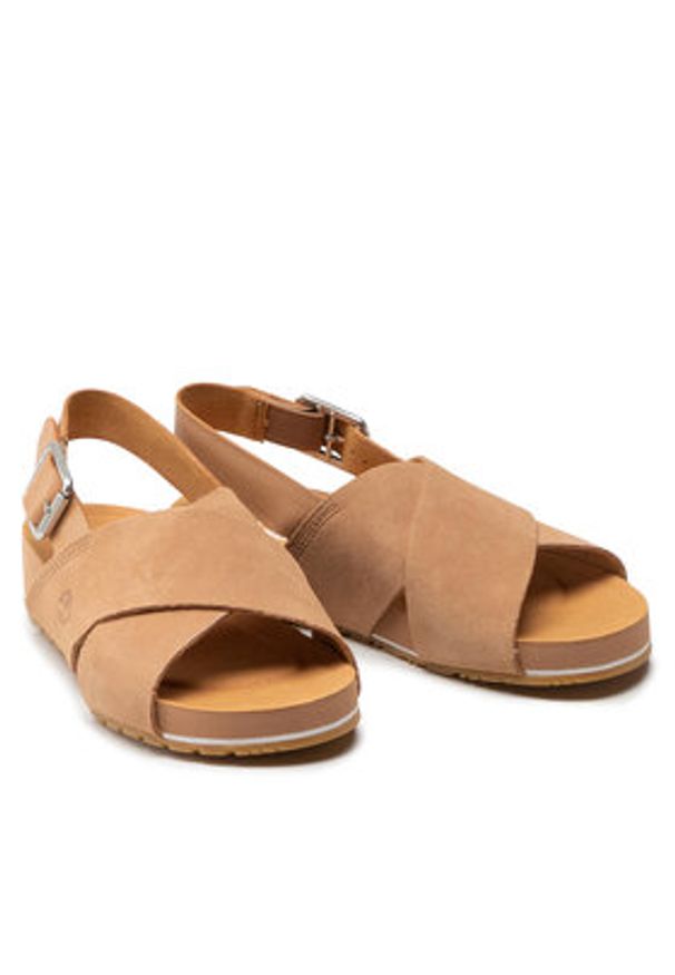 Timberland Sandały MalibuWaves Basic X Strap TB0A41MQCW81 Brązowy. Kolor: brązowy. Materiał: skóra, zamsz