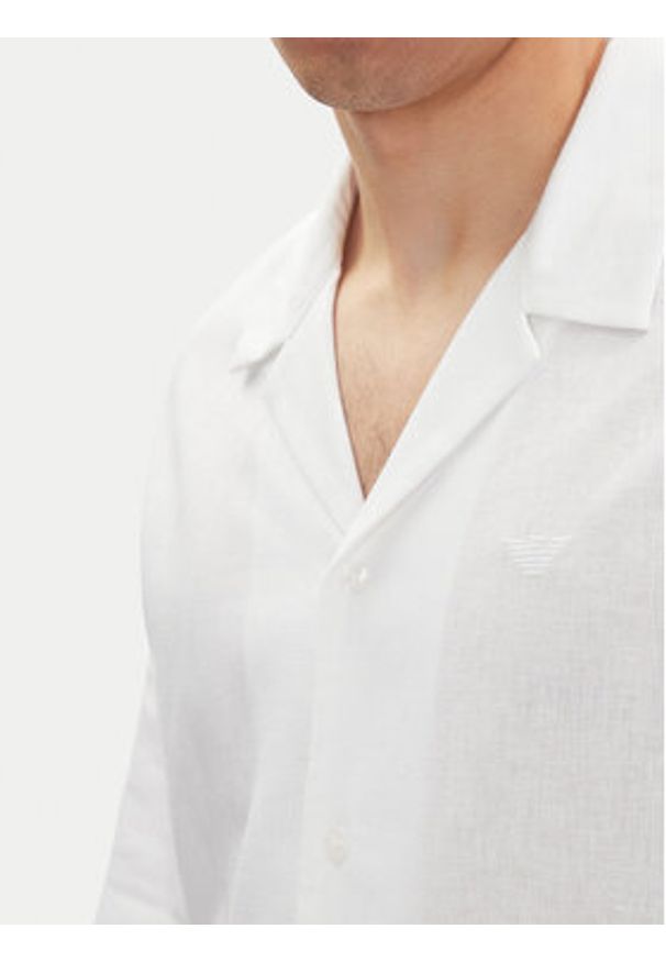 Emporio Armani Koszula EM000593 AF12356 U0002 Biały Regular Fit. Kolor: biały. Materiał: wiskoza, len
