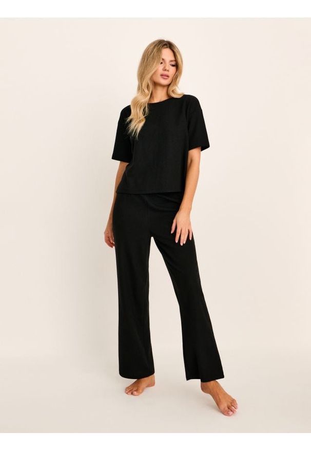 Sinsay - Piżama dwuczęściowa - czarny. Kolor: czarny