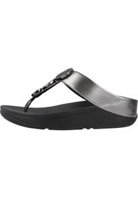 Flip*Flop - Sandały Fitflop Model Hj1 B06 Kolor Czarny. Kolor: czarny. Materiał: tkanina, syntetyk