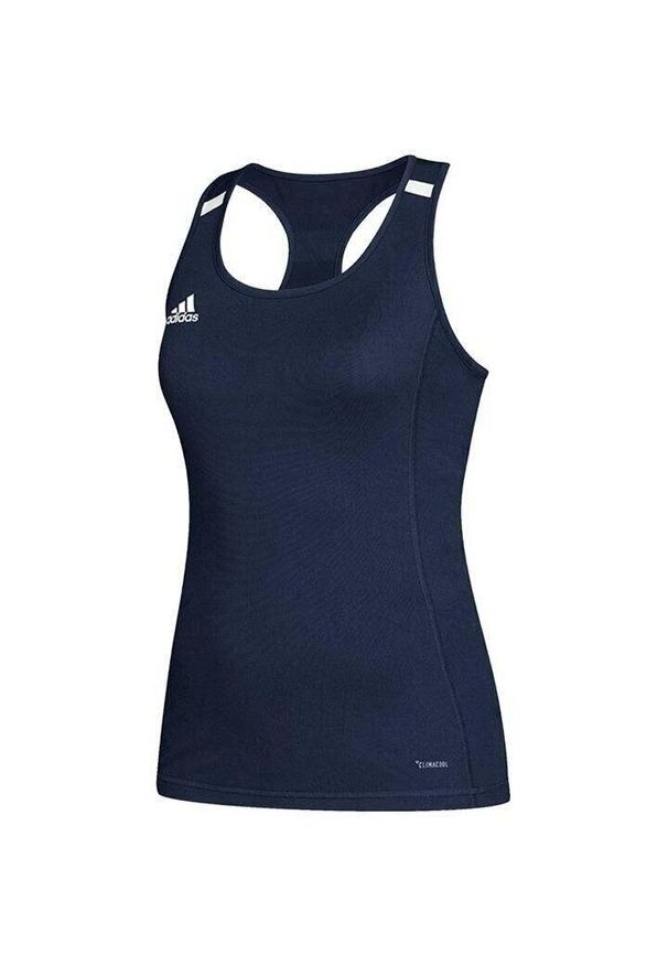 Adidas - Podkoszulek damskie adidas Wms T19 Tank shirt. Kolor: niebieski. Materiał: poliester, materiał. Sport: fitness