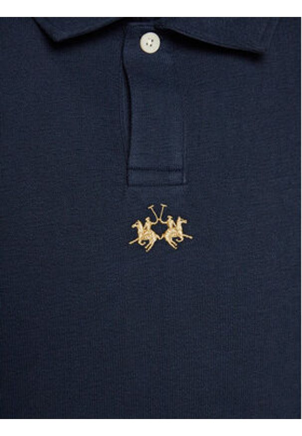 La Martina Polo YMP020 JS392 Granatowy Regular Fit. Typ kołnierza: polo. Kolor: niebieski. Materiał: bawełna