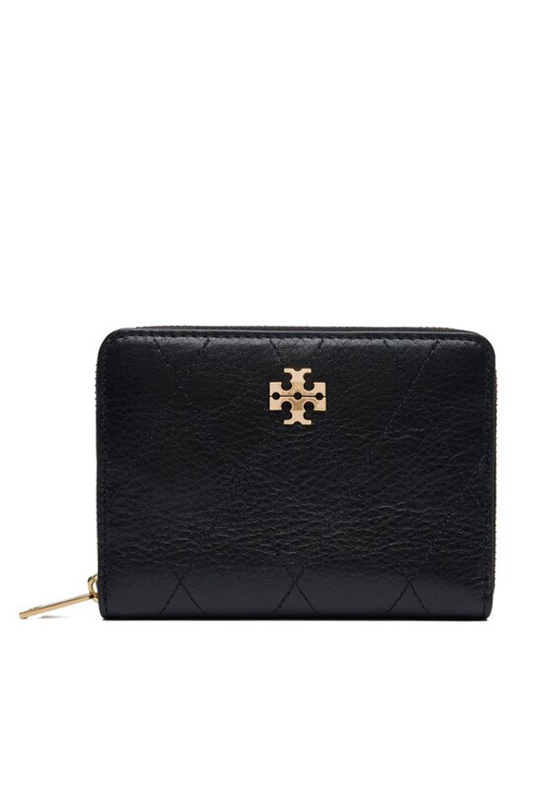 Tory Burch Portfel Charlie 186098 Czarny. Kolor: czarny. Materiał: skóra