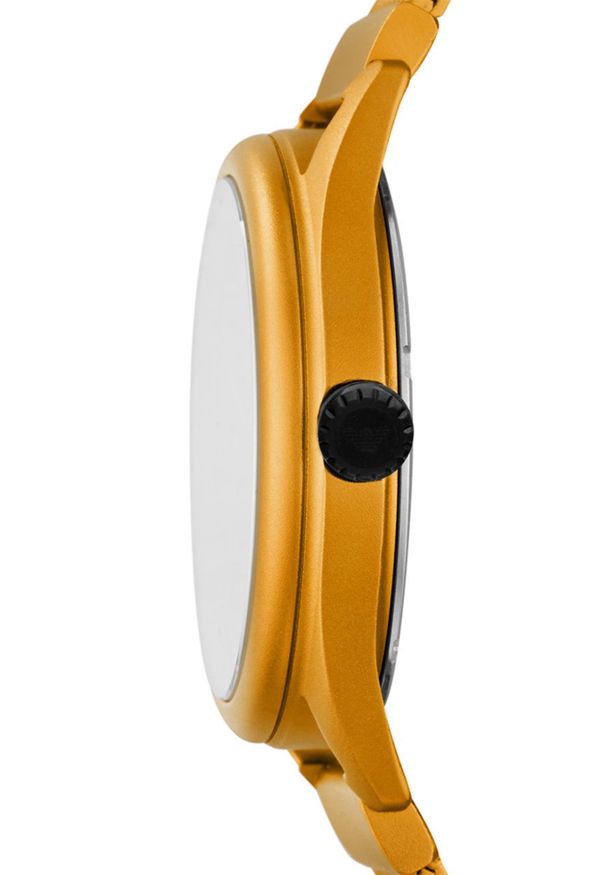 Emporio Armani - Zegarek AR11327. Kolor: żółty. Materiał: materiał