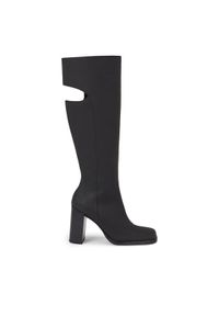 Calvin Klein Jeans Kozaki Long Heel Zip Boot Cut Out Edgy YW0YW01253 Czarny. Kolor: czarny. Materiał: skóra