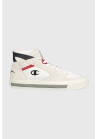 Champion sneakersy S21766 kolor biały. Nosek buta: okrągły. Zapięcie: sznurówki. Kolor: biały. Materiał: guma. Szerokość cholewki: normalna
