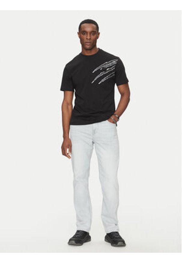 Plein Sport T-Shirt SAEC MTK8019 STE001N Czarny Regular Fit. Kolor: czarny. Materiał: bawełna. Styl: sportowy