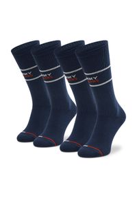 TOMMY HILFIGER - Skarpety długie Tommy Hilfiger. Kolor: niebieski