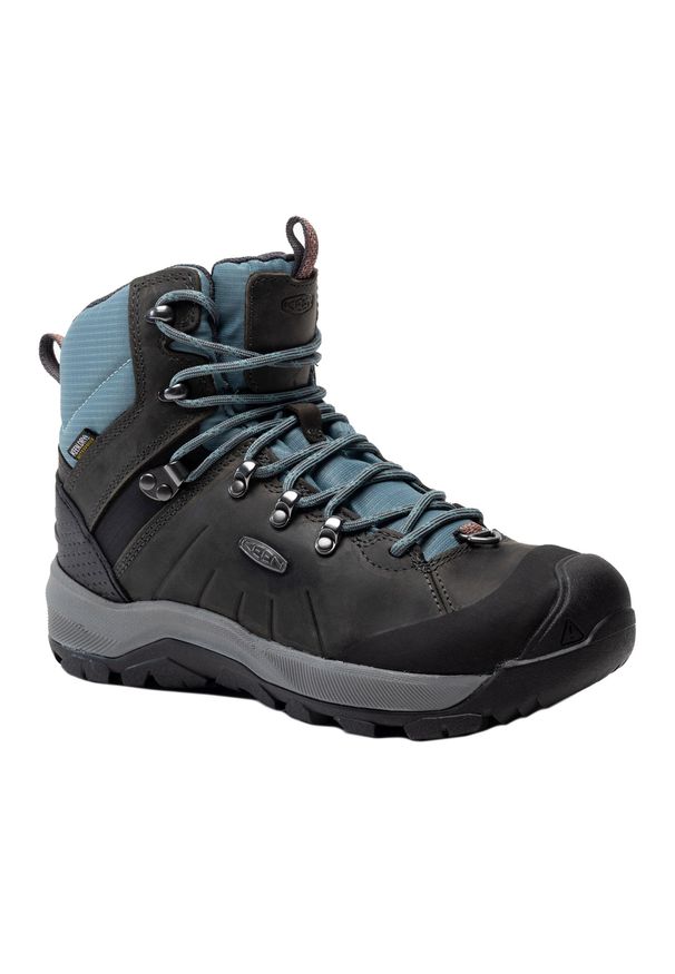 keen - Buty trekkingowe damskie KEEN Revel IV Mid Polar. Kolor: szary. Materiał: polar. Styl: sportowy