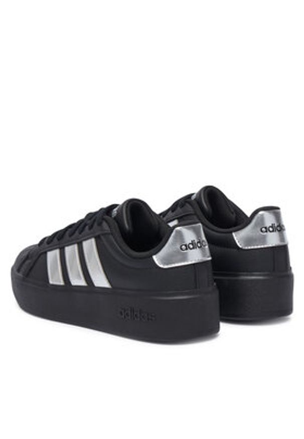 Adidas - adidas Sneakersy Streettalk Bold Shoes Junior KI1795 Czarny. Kolor: czarny. Materiał: skóra