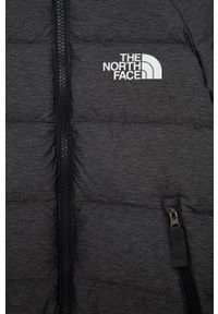 The North Face Kurtka puchowa dziecięca kolor szary. Okazja: na co dzień. Kolor: szary. Materiał: puch. Styl: casual