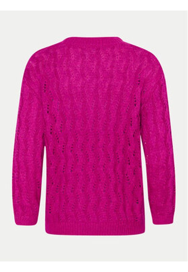 Kaffe Sweter Lena 10508807 Różowy Regular Fit. Kolor: różowy. Materiał: syntetyk, bawełna