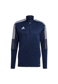 Adidas - Bluza męska adidas Tiro 21 Track granatowa. Kolor: biały, wielokolorowy, niebieski. Sport: piłka nożna #1
