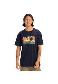 Quiksilver - Koszulka z krótkim rękawem dla Mężczyzn SUN FADED Czarny. Kolor: niebieski. Materiał: materiał, bawełna. Długość rękawa: krótki rękaw. Długość: krótkie