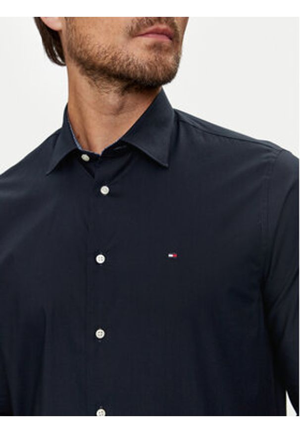 TOMMY HILFIGER - Tommy Hilfiger Koszula MW0MW35810 Granatowy Regular Fit. Kolor: niebieski. Materiał: bawełna