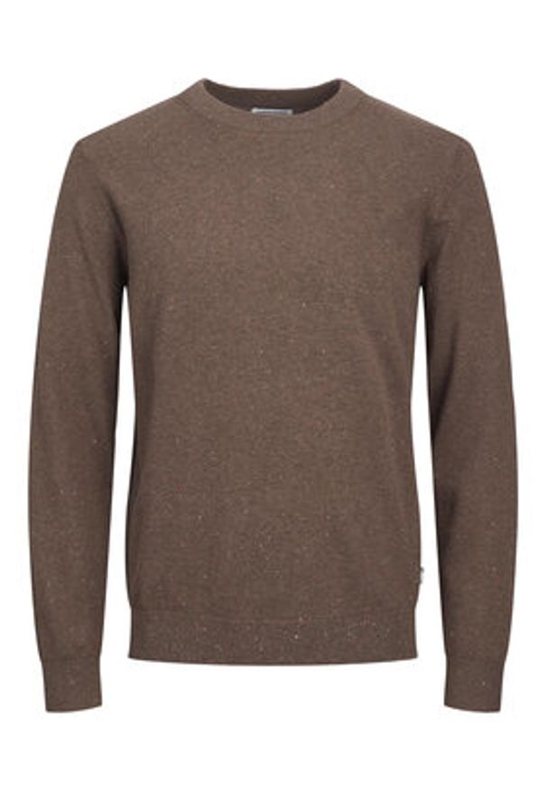 Jack & Jones - Jack&Jones Sweter Albert 12236792 Brązowy Regular Fit. Kolor: brązowy. Materiał: bawełna