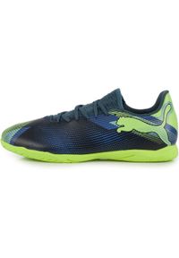 Buty Halowe Halówki Sportowe Piłkarskie Puma Future 7 Play It. Kolor: fioletowy, zielony, wielokolorowy, czarny. Sport: piłka nożna