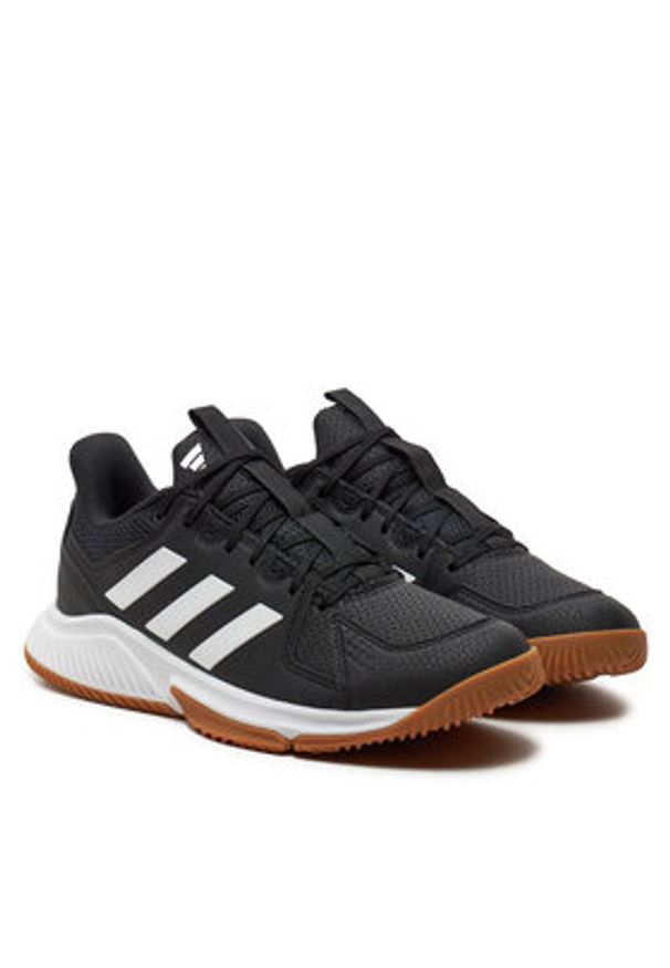 Adidas - adidas Buty halowe Court Flight IE1661 Czarny. Kolor: czarny. Materiał: skóra