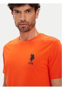 U.S. Polo Assn. T-Shirt MUP3311 Pomarańczowy Slim Fit. Typ kołnierza: polo. Kolor: pomarańczowy. Materiał: bawełna
