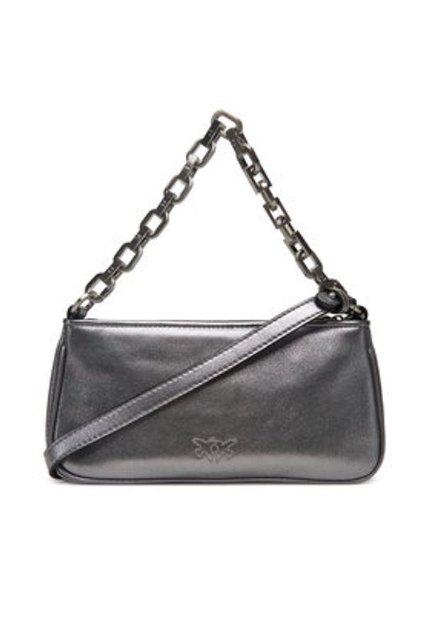 Pinko - PINKO Torebka Half Moon Baguette Mini AI 25-26 PLTT 105069 A2O9 Srebrny. Kolor: srebrny. Materiał: skórzane