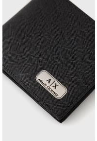 Armani Exchange portfel skórzany 958098.CC843 męski kolor czarny. Kolor: czarny. Materiał: skóra. Wzór: gładki #2