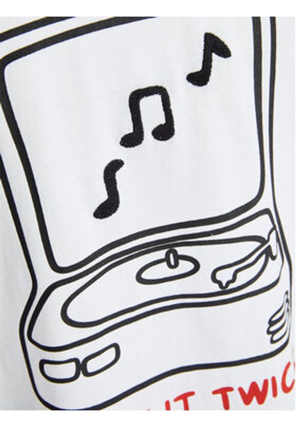 JJXX T-Shirt Nina 12273776 Biały Loose Fit. Kolor: biały. Materiał: bawełna