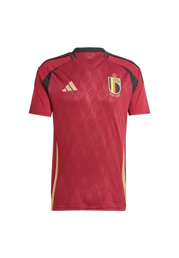Adidas - Koszulka Belgium 24 Home. Kolor: czerwony, brązowy, wielokolorowy. Materiał: materiał. Sport: piłka nożna