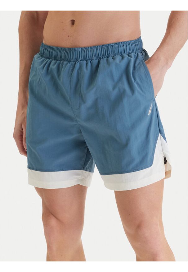 Nautica Szorty kąpielowe Paddy Swim NCC04503 Niebieski Regular Fit. Kolor: niebieski. Materiał: syntetyk
