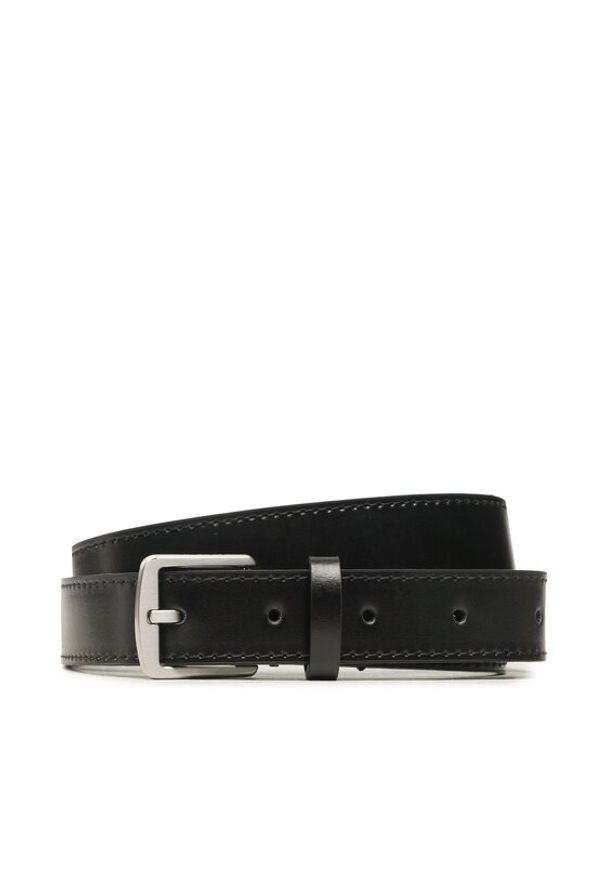 Calvin Klein Pasek Damski Ck Must Sqr Letter Tip 25Mm Belt K60K611015 Czarny. Kolor: czarny. Materiał: skóra