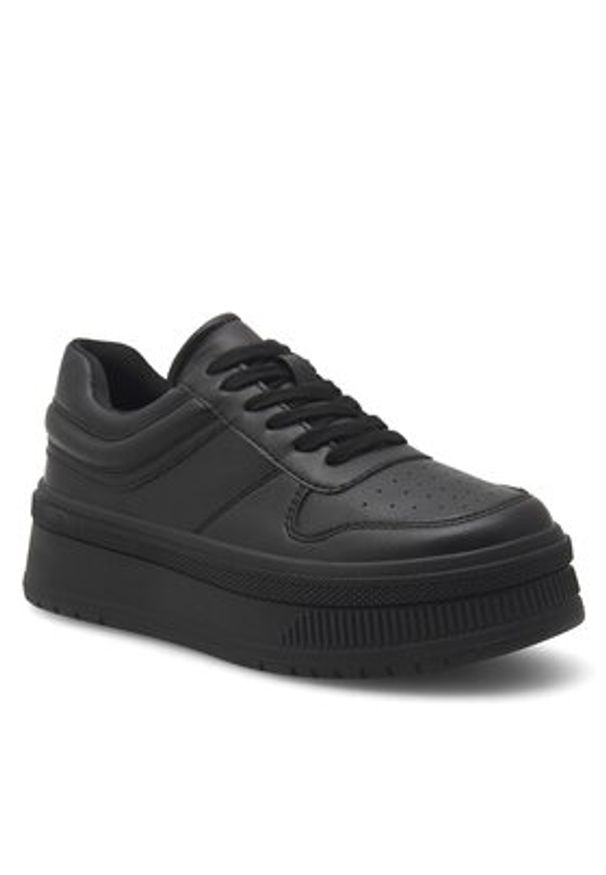 DeeZee Sneakersy WS100004-03 Czarny. Kolor: czarny. Materiał: skóra