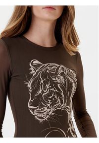 Guess Body W5YP06 KCZC2 Brązowy Regular Fit. Kolor: brązowy. Materiał: syntetyk