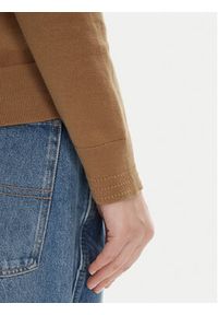 TOMMY HILFIGER - Tommy Hilfiger Sweter WW0WW40099 Brązowy Regular Fit. Kolor: brązowy. Materiał: syntetyk