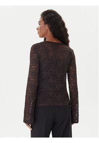 Vero Moda Bluzka Kanya 10336176 Brązowy Regular Fit. Kolor: brązowy. Materiał: syntetyk #4