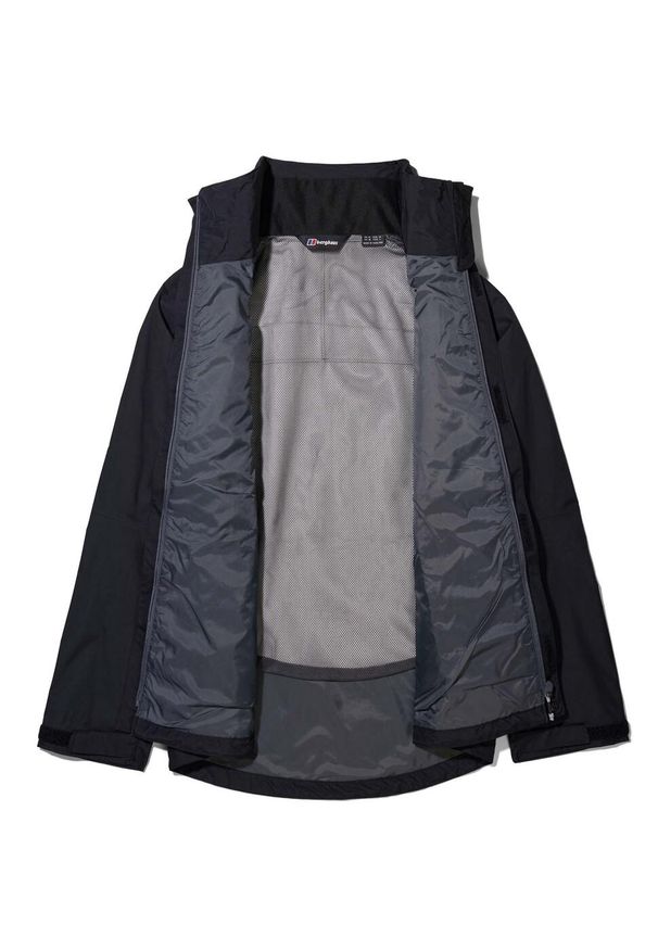 Kurtka turystyczna męska Berghaus Alpha 2.0 softshell. Kolor: czarny. Materiał: poliester