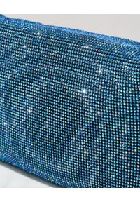 BENEDETTA BRUZZICHES - Niebieska kryształowa torebka Vitty Large. Kolor: niebieski. Materiał: jedwab, satyna. Wzór: aplikacja #7