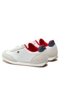 TOMMY HILFIGER - Tommy Hilfiger Sneakersy Flag Heritage Runner FW0FW08077 Biały. Kolor: biały. Materiał: zamsz, skóra #5