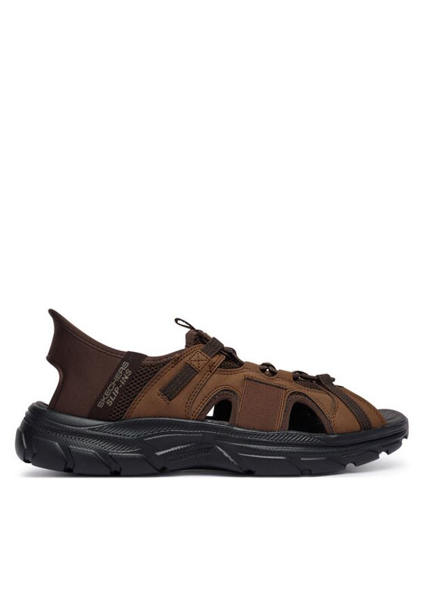 skechers - Skechers Sandały 205181/ACDB Brązowy. Kolor: brązowy. Materiał: materiał