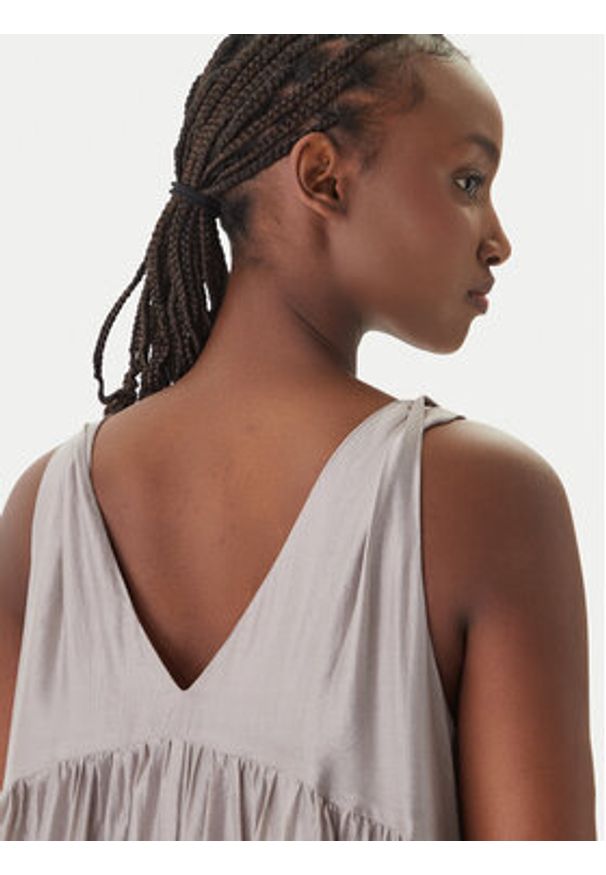 Eleh Sukienka letnia SS260270 Szary Relaxed Fit. Kolor: szary. Materiał: wiskoza. Sezon: lato