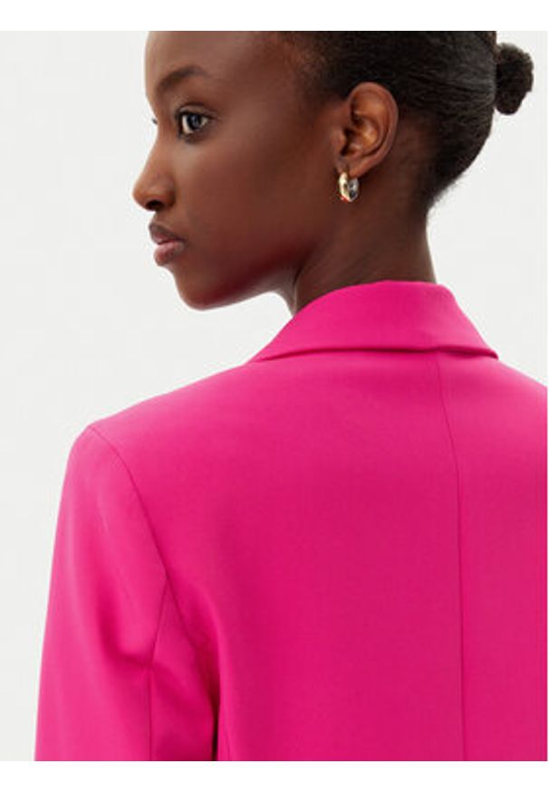 Maryley Marynarka 25EB187/M27/43AL Różowy Regular Fit. Kolor: różowy. Materiał: syntetyk